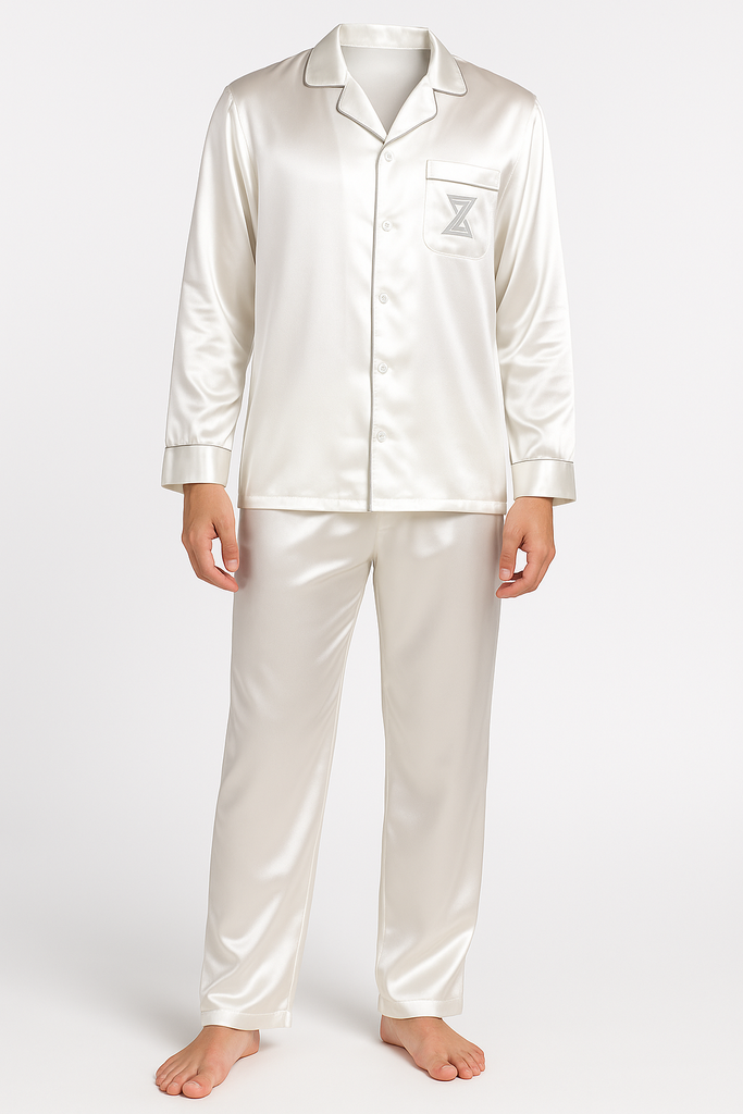 Solid White Pajama Set