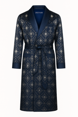 Dressing Gown in Navy